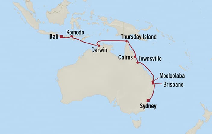 oceania cruise bali to sydney